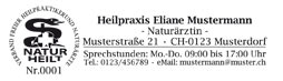 Praxisstempel mit Adresse